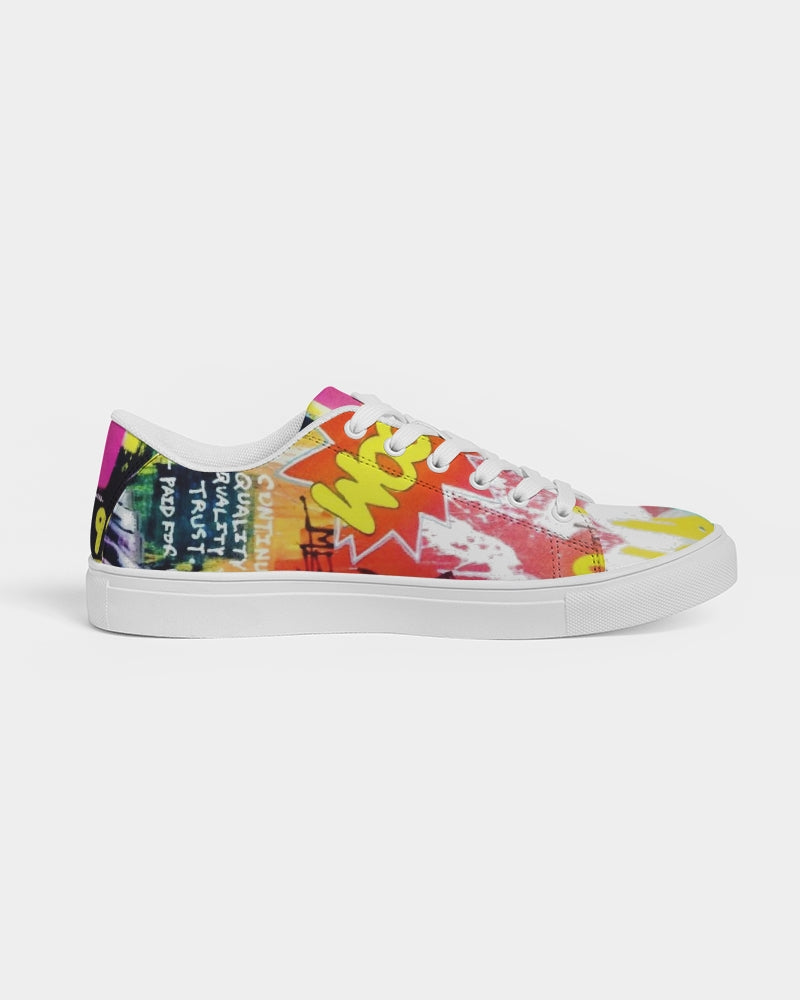 Exclusive Ladies  POP ART STyle shoe. Women's Faux-Leather Sneaker