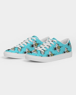 New Wave Bee design Women's Faux-Leather low top Sneaker