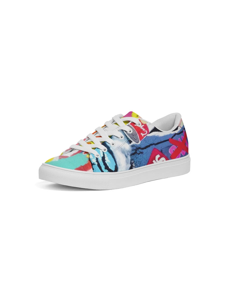 Exclusive Ladies  POP ART STyle shoe. Women's Faux-Leather Sneaker