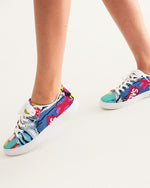 Exclusive Ladies  POP ART STyle shoe. Women's Faux-Leather Sneaker