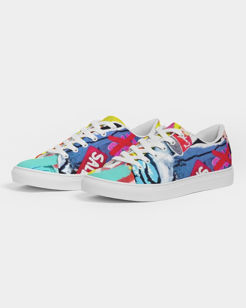 Exclusive Ladies  POP ART STyle shoe. Women's Faux-Leather Sneaker